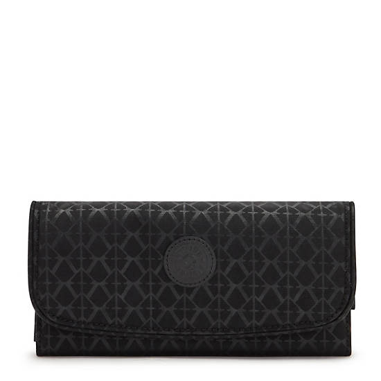 Kipling Money Land Printed Snap Wallet Plånbok Svarta | SE 1035EB